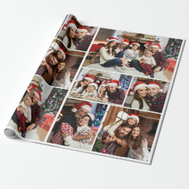 Anpassningsbar Personlig Photo Collage God jul Presentpapper