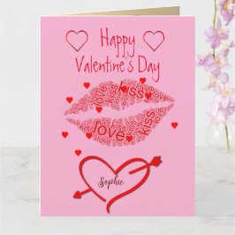 Anpassningsbar Personlig Photo Valentines day Card Kort