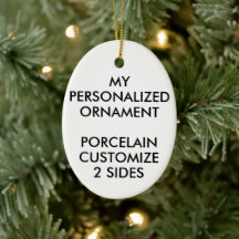 Anpassningsbar Personlig PORCELAIN OVAL PHOTO ORNA