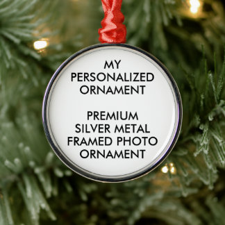 Anpassningsbar Personlig PREMIUM PHOTO ORNATION Julgransprydnad Metall
