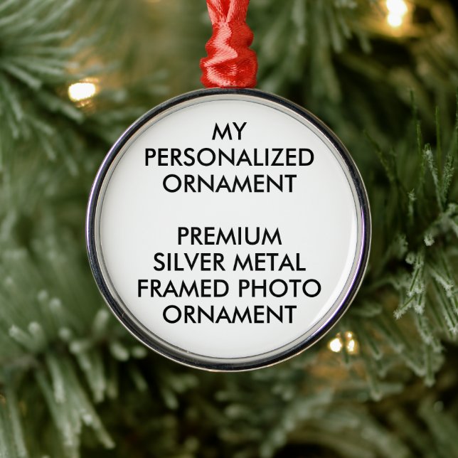 Anpassningsbar Personlig PREMIUM PHOTO ORNATION Julgransprydnad Metall (Träd)
