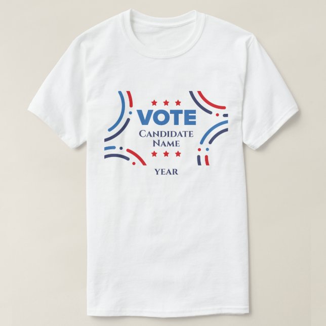 Anpassningsbar Personlig Presidentvalet Kampanj T Shirt (Design framsida)