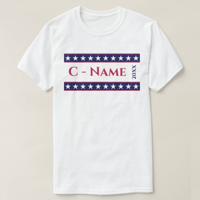 Anpassningsbar Personlig Presidentvalet Kampanj T Shirt (Design framsida)