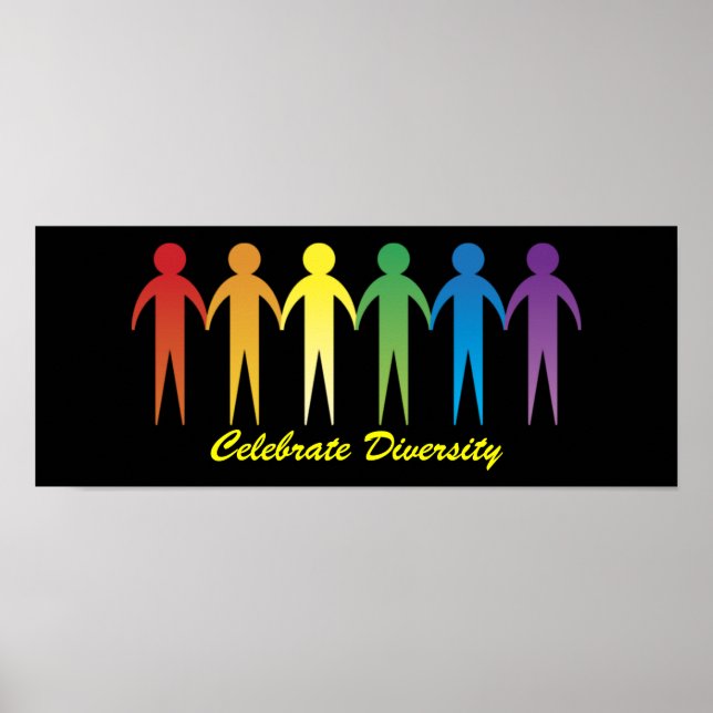Anpassningsbar Personlig Rainbow Pride Banners Poster (Framsidan)