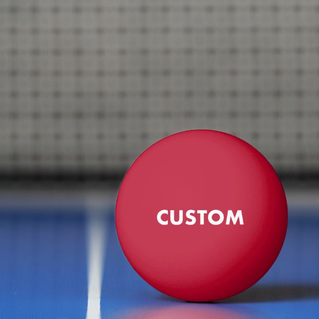 Anpassningsbar Personlig RED Bord Tennis Pingisboll (Netto)