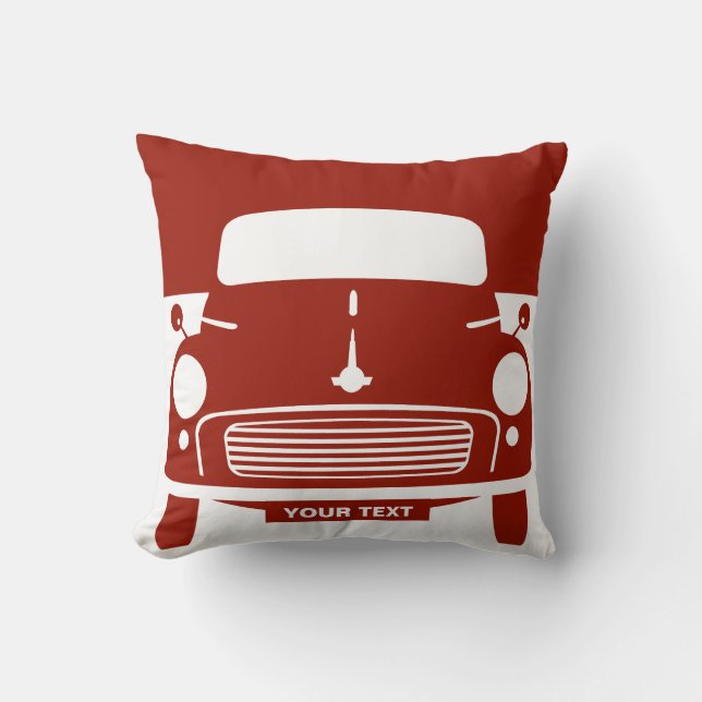 Anpassningsbar Personlig Red Morris Minor cushion Kudde (Framsida)