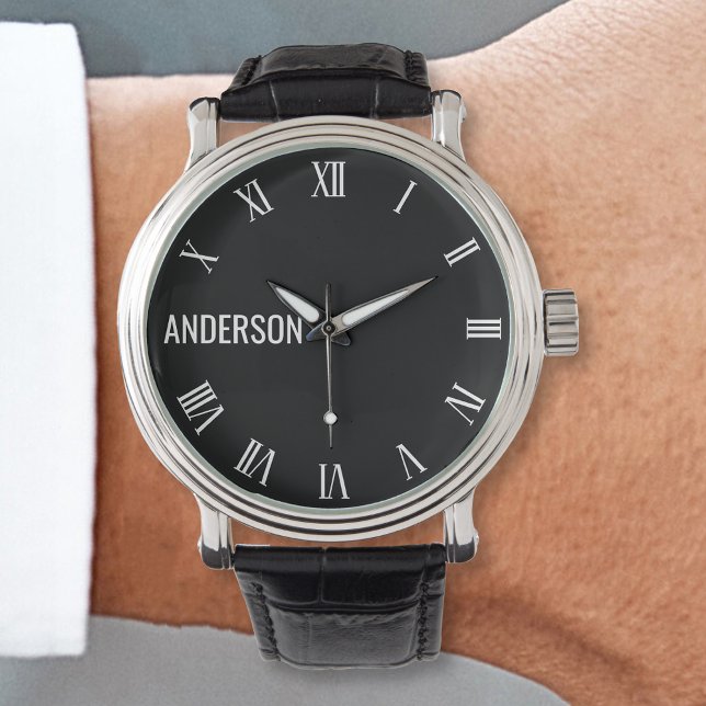 Anpassningsbar Personlig, romerskt tal för Namn Armbandsur (Skapare uppladdad)