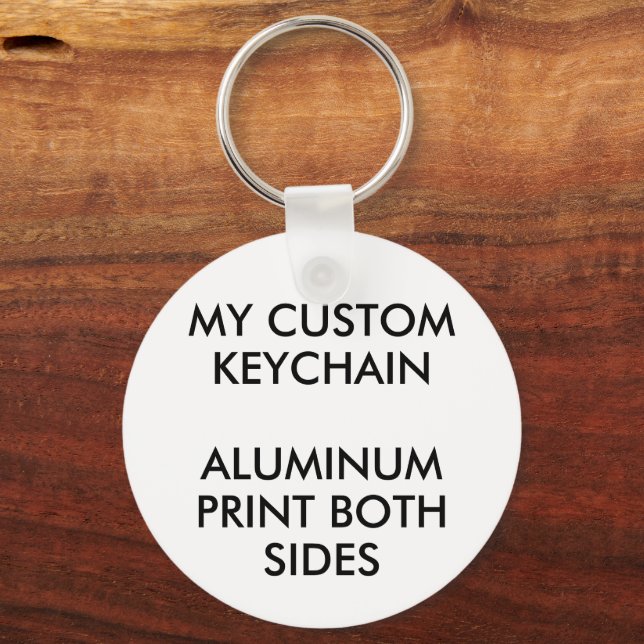 Anpassningsbar Personlig ROUND ALUMINUM PHOTO KEYC Nyckelring (Framsida)