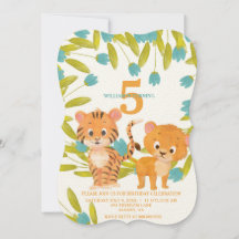 Anpassningsbar Personlig Safari Animal Barn Birthd