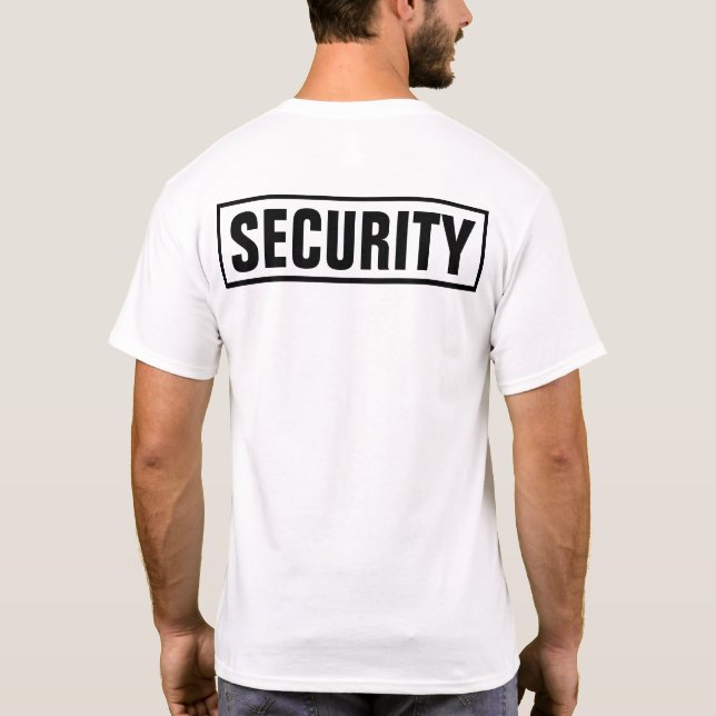 Anpassningsbar Personlig Security T Shirt (Baksida)