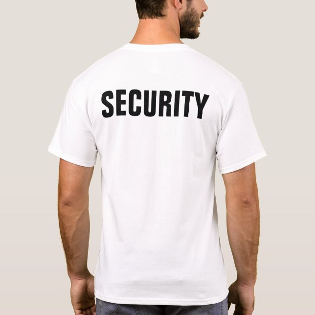 Anpassningsbar Personlig Security T-Shirt (Baksida)