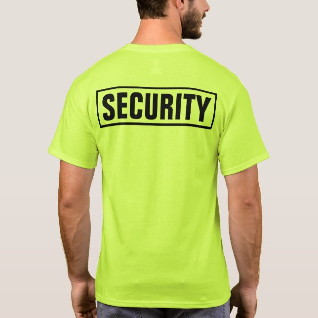 Anpassningsbar Personlig Security T-Shirt (Baksida)