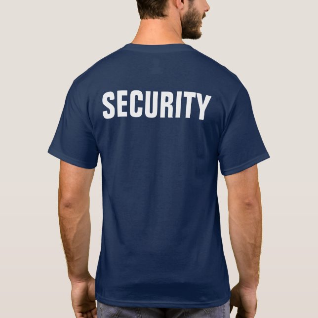 Anpassningsbar Personlig Security T Shirt (Baksida)