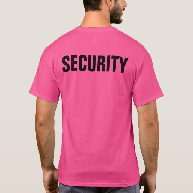 Anpassningsbar Personlig Security T Shirt (Baksida)