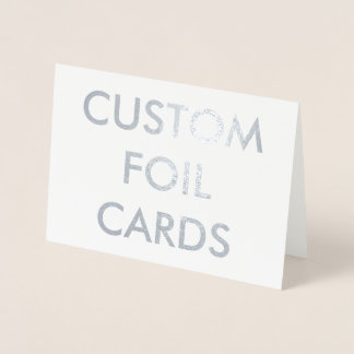 Anpassningsbar Personlig Silver Foil Greeting Card Folierat Kort