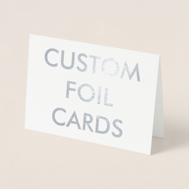 Anpassningsbar Personlig Silver Foil Greeting Card Folierat Kort (Framsida)