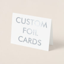 Anpassningsbar Personlig Silver Foil Greeting Card