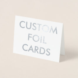 Anpassningsbar Personlig Silver Foil Greeting Card Folierat Kort