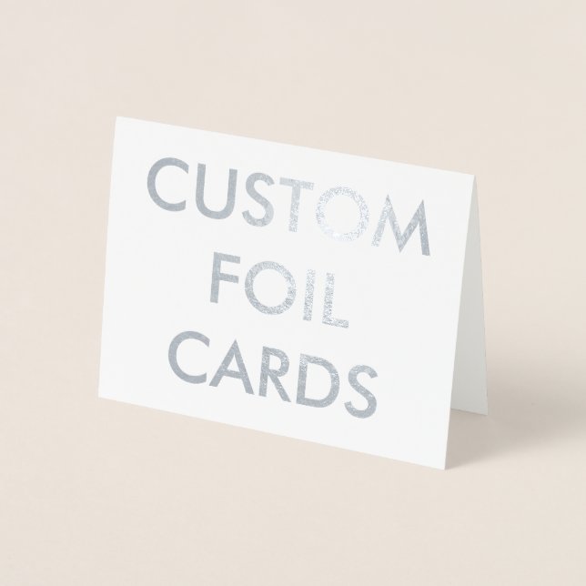 Anpassningsbar Personlig Silver Foil Greeting Card Folierat Kort (Framsida)
