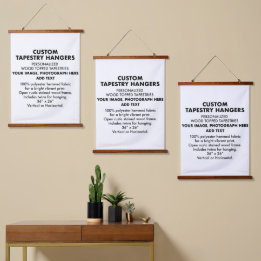 Anpassningsbar Personlig TAPESTRY HANGERS 26" x 36