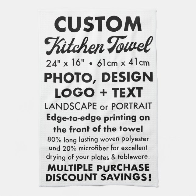 Anpassningsbar Personlig Tea/kökshandduk 16 x 24 t Kökshandduk (Vertikal)