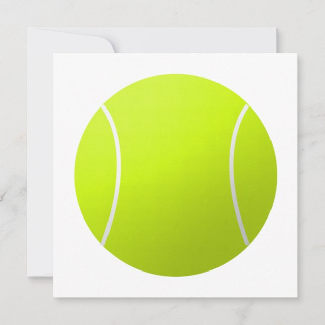 Anpassningsbar Personlig Text Tennis Boll Square P Inbjudningar (Framsida)