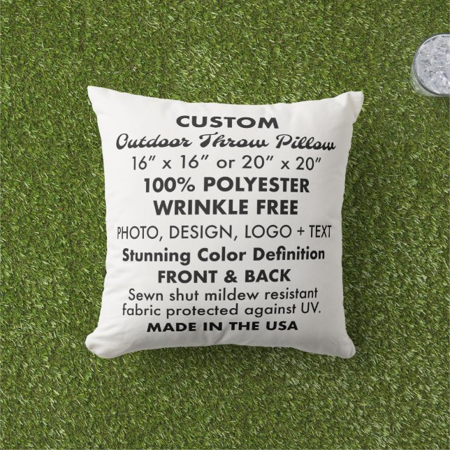 Anpassningsbar personlig utomhus Dekorativ kudde - (Gräs)