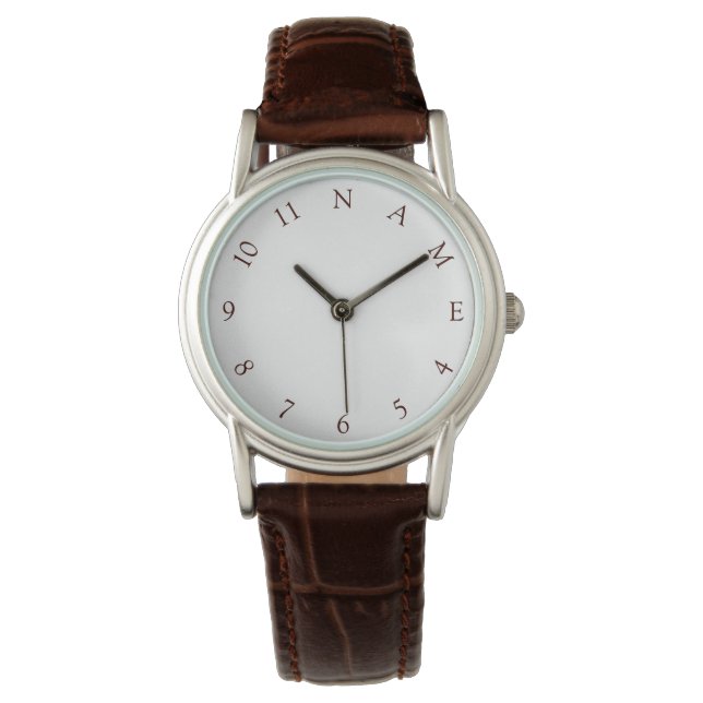 Anpassningsbar Personlig Womens Dam Wrist Watch Na Armbandsur (Framsida)