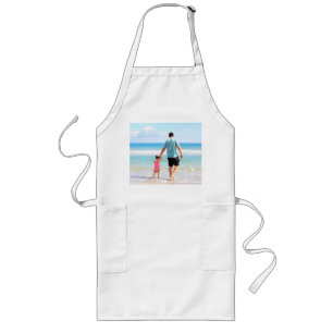 Anpassningsbar Personligen Photo Apron Gift Långt Förkläde