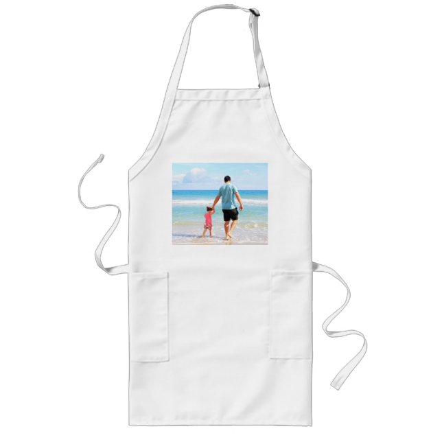 Anpassningsbar Personligen Photo Apron  Gift Långt Förkläde (Framsidan)