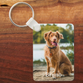 Anpassningsbar Pet 2 Photo Namn Keepsak Hundälskar Nyckelring