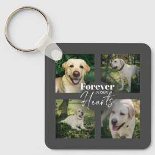 Anpassningsbar Pet 5 Photo Collage Memorial Keepsa Nyckelring