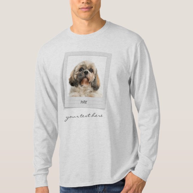 Anpassningsbar Pet Birthday Photo Ram Personlig T Shirt (Framsida)