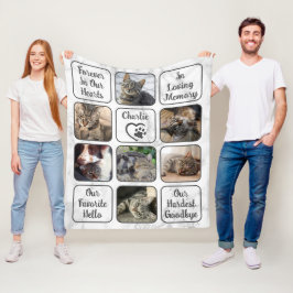 Anpassningsbar Pet Cat Memorial 7 Fotomärkning av  Fleecefilt