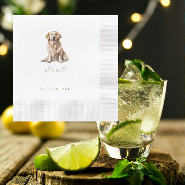 Anpassningsbar Pet Coining Bröllop Napkins Pappersservett (Skapare uppladdad)