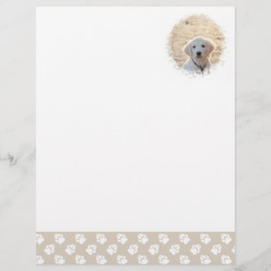 Anpassningsbar Pet-fotomall med Beige & White Tass Brevhuvud