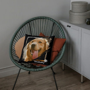 Anpassningsbar Pet Friends Photo & Namn Dekorativ Kudde
