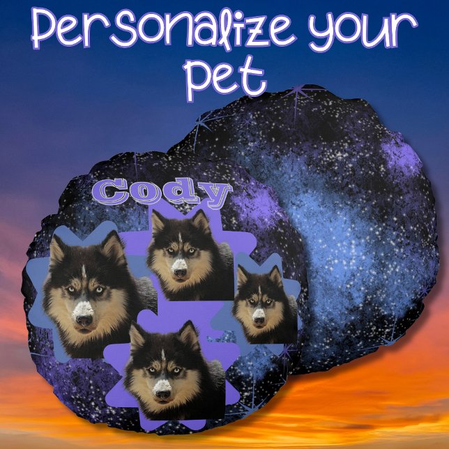 Anpassningsbar Pet hoppade över en stjärnas 90-Vin Rund Kudde (Skapare uppladdad)