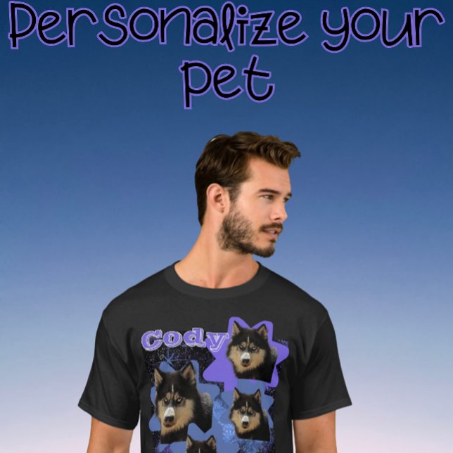 Anpassningsbar Pet hoppade över en stjärnas 90-Vin T Shirt (Skapare uppladdad)