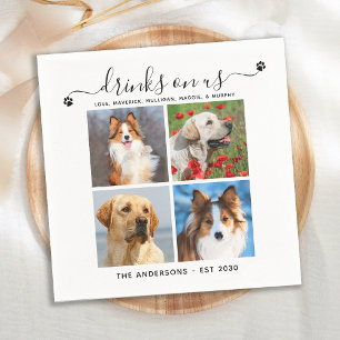 Anpassningsbar Pet Hund 4 Fotopatabletter på USA P Pappersservett