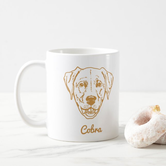 Anpassningsbar Pet Hund Hand Teckning Kaffemugg (Med munk)