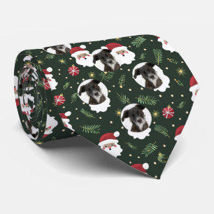 Anpassningsbar Pet Hund Photo Jultomten Mönster Gr Slips