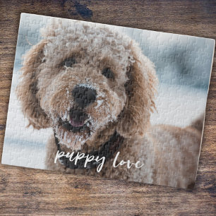 Anpassningsbar Pet Hund Photo Template Puppy Kärle Pussel
