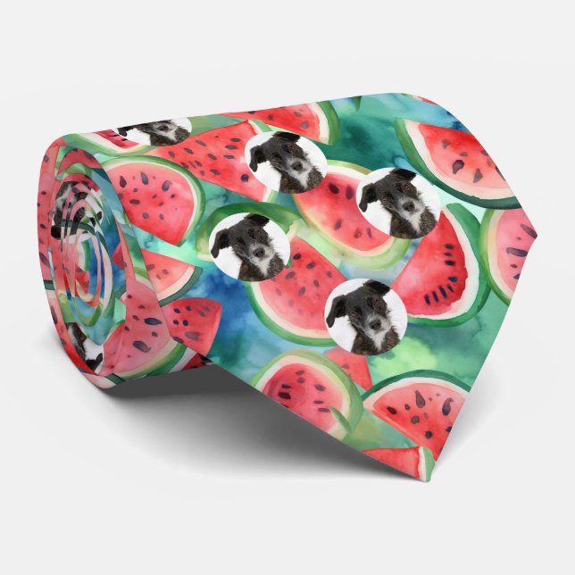 Anpassningsbar Pet Hund Photo Watermelon Mönster s Slips (Rullad)