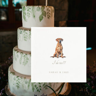 Anpassningsbar Pet Image Bröllop Napkins Pappersservett