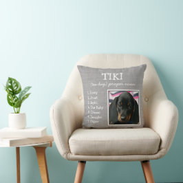 Anpassningsbar Pet KeepéMed Grått Faux Linen Kudde