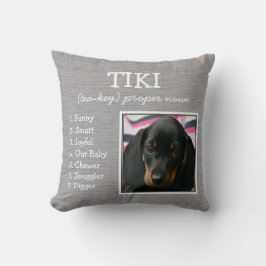 Anpassningsbar Pet KeepéMed Grått Faux Linen Kudde