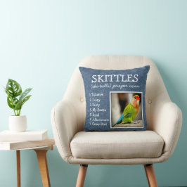 Anpassningsbar Pet Keepsak Denim Blue Linen-look Kudde