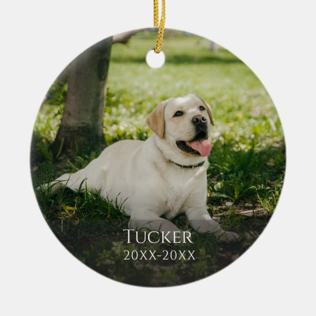 Anpassningsbar Pet Memorial Classic Ornament (Framsidan)