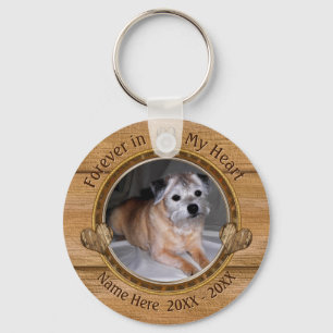 Anpassningsbar Pet Memorial Keychains (foto och te Nyckelring